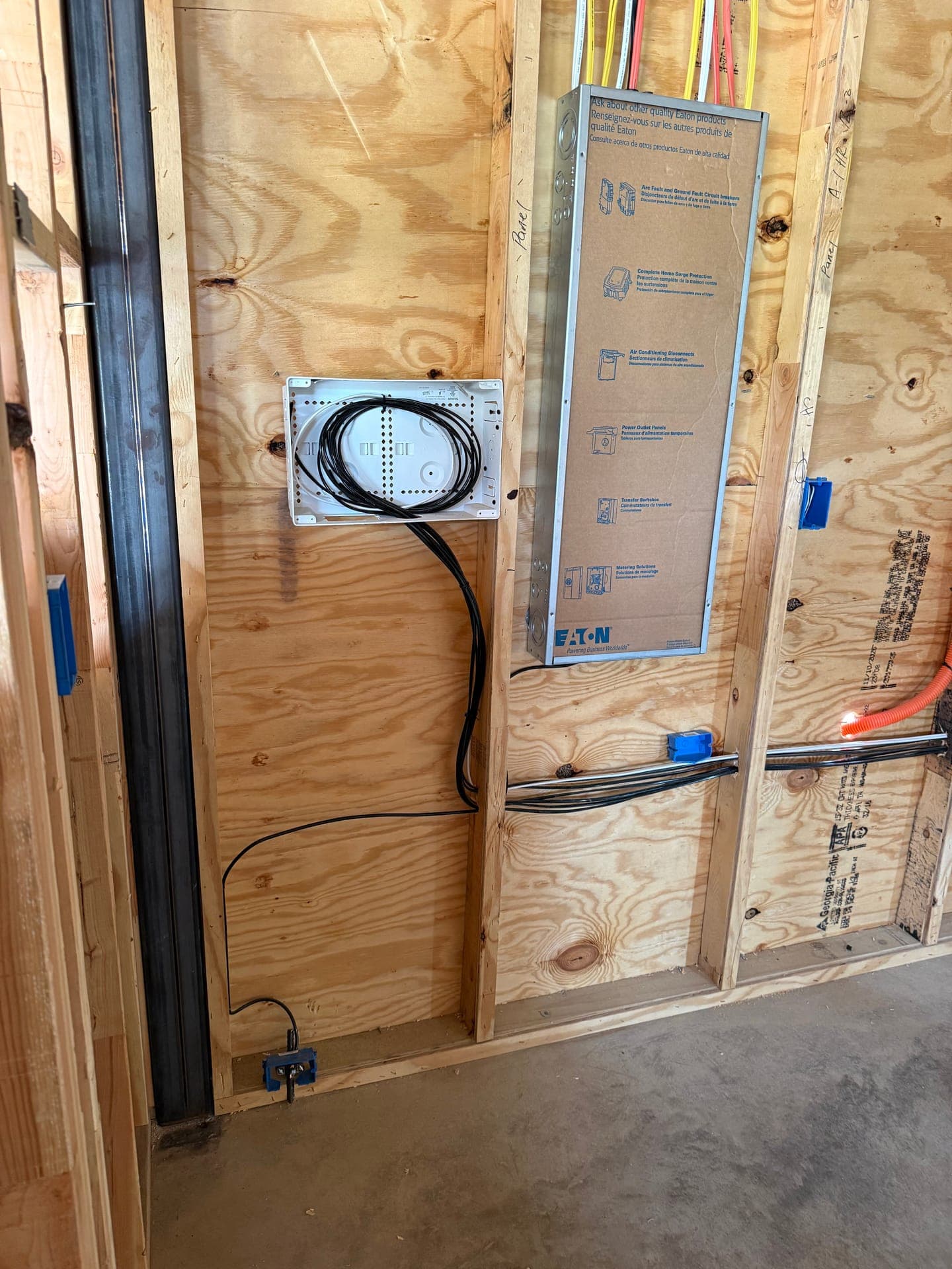 Electrical panel box and wiring installed by Xtreme Electric during a repair and upgrade in Stephenville, TX.